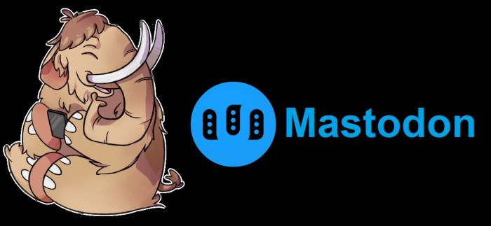 An older logo for Mastodon.