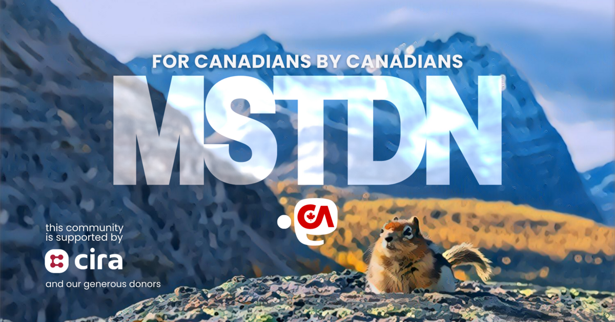 The logo for Mstdn.ca, a Canadian Mastodon instance