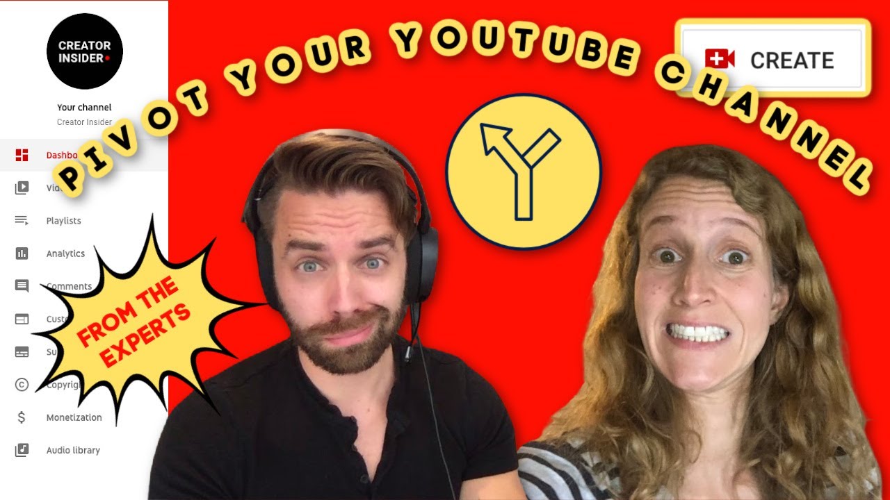 A YouTube video about pivoting one's content