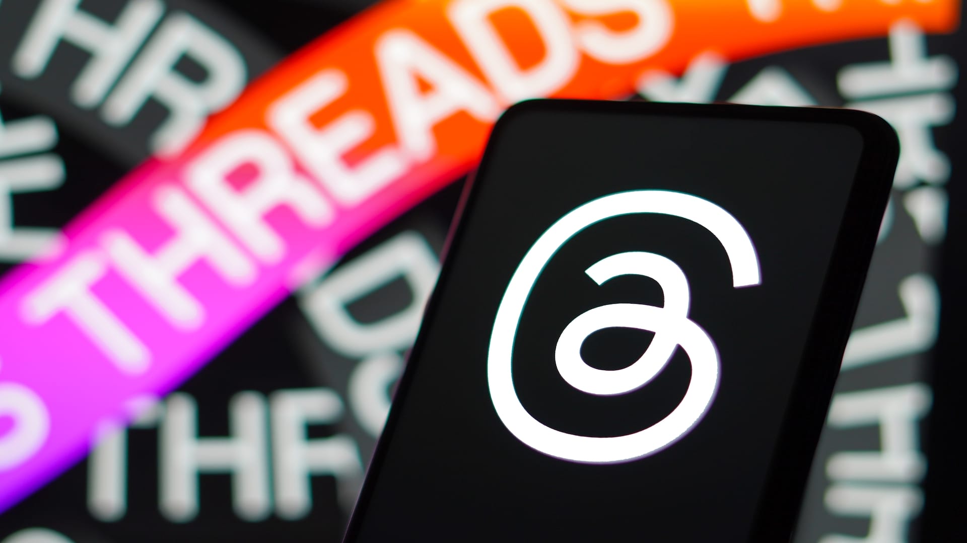 A smartphone with Meta's Threads app
